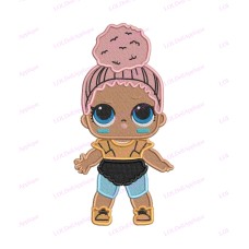 Touchdown LOL Dolls Surprise Fill Embroidery Design